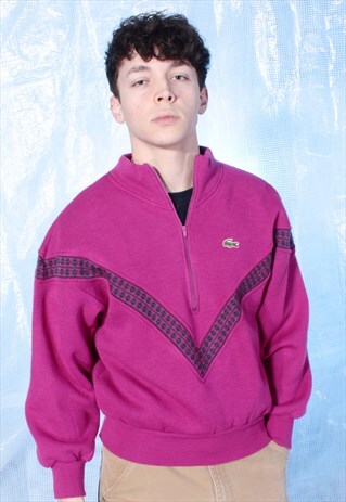 VINTAGE CHEMISE LACOSTE PINK SWEATSHIRT