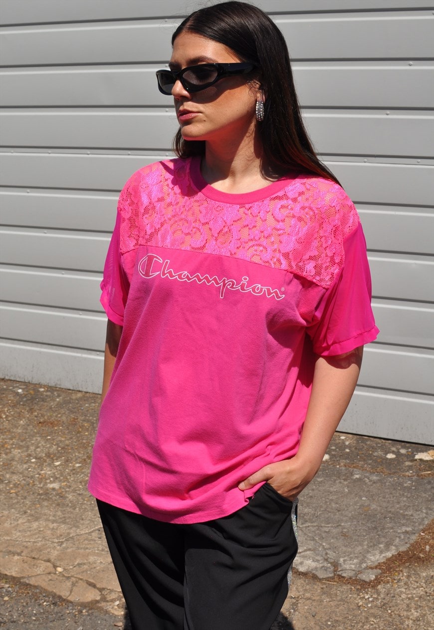 Hot pink cheap champion shirt