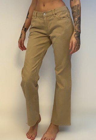 VINTAGE LOW RISE BOOTCUT BEIGE CORDUROY JEANS