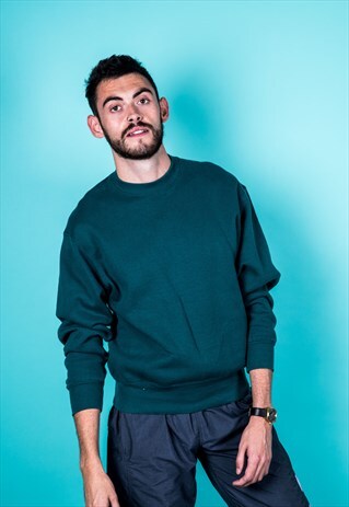 VINTAGE 1990S SWEATER IN GREEN