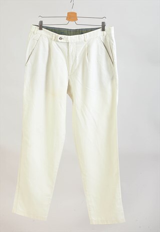 Vintage 90s HILTL linen trousers in white