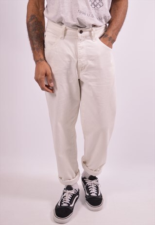 ARMANI MENS VINTAGE JEANS W33 L33 WHITE 90S