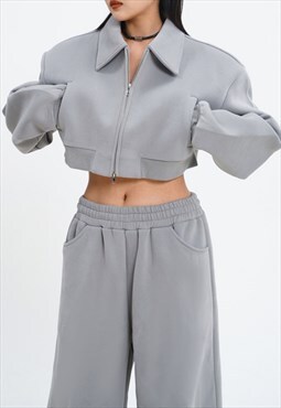 Women's Design thick gray suit set A VOL.2