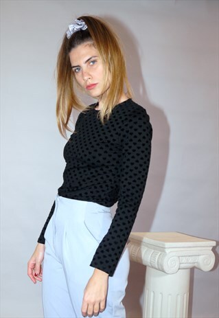 VINTAGE 90S T-SHIRT WITH VELVET HEARTS