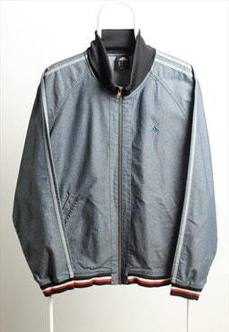 Vintage Adidas Windbreaker Bonber Logo Jacket Grey Size M