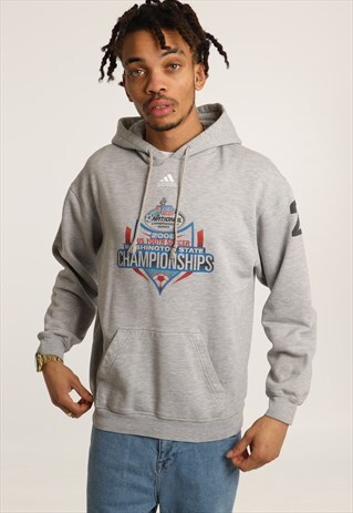90S ADIDAS EMBROIDERED PRINT HOODIE
