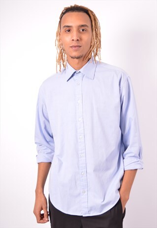 VINTAGE YVES SAINT LAURENT SHIRT BLUE