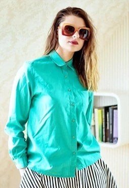 Green long sleeve vintage shirt