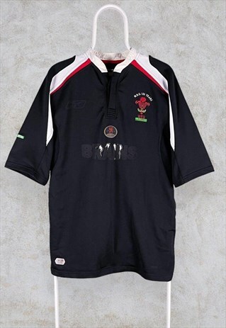 Wales Rugby Shirt 2006 Black Reebok Medium