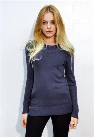 PLAIN COLOR BASIC KNIT JUMPER TOP