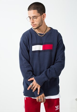 VINTAGE 80S TOMMY HILFIGER KNIT JUMPER / S470