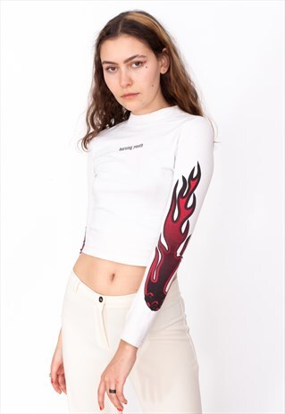 WASTED PARIS FLAMES CROP TOP ID:A296