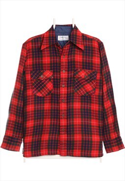 Vintage 90's Lumberjack Shirt Wool Chequered Red Men's Mediu