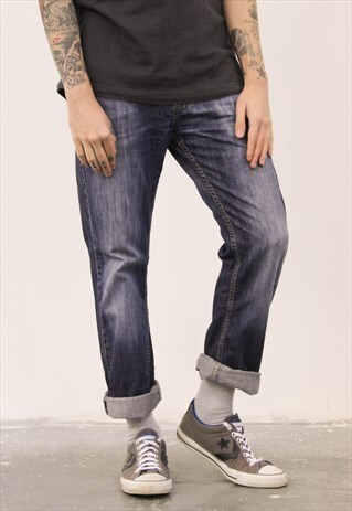 VINTAGE BLUE 527 LEVI'S RIPPED JEANS