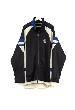 Vintage Fila Track Jacket in Black L