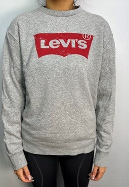 Vintage Levis sweatshirt in grey.