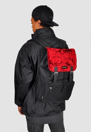 VELVET PANEL LAPTOP BACKPACK