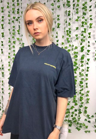 VINTAGE BLUE HELLY HANSEN DOUBLE LOGO T-SHIRT