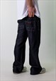 DARK GREY 90S BAGGY HIP HOP  CARGO SKATER TROUSERS PANTS