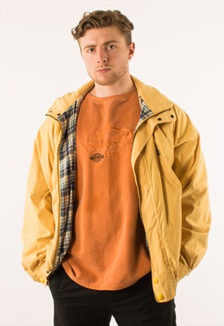 VINTAGE 90S YELLOW NAUTICA COAT JACKET XXL
