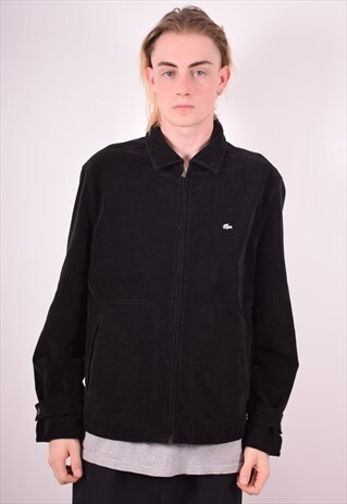 LACOSTE MENS VINTAGE JACKET SMALL BLACK 90S