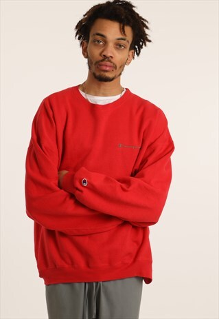 VINTAGE CHAMPION APPLIQUE SPELLOUT SWEATSHIRT