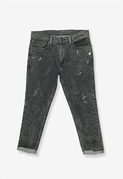 Vintage Levi's 512 Raw Hem Slim Fit Jeans Charcoal W34 L25