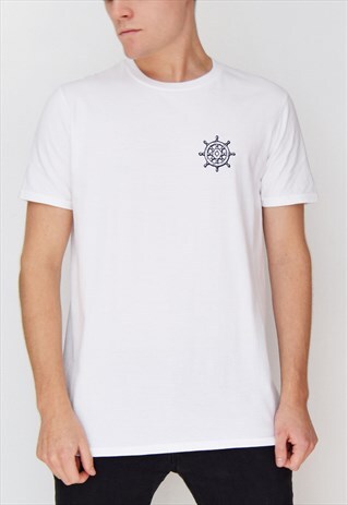 WHITE WHEEL (NAVY) T-SHIRT