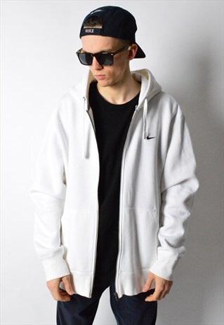VINTAGE 90S WHITE NIKE HOODIE JACKET