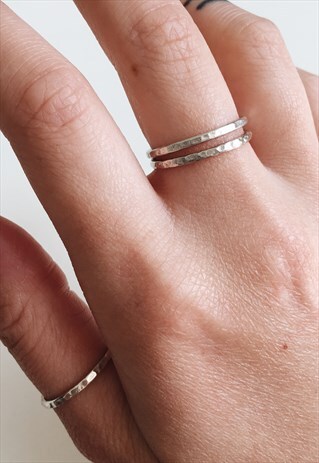 STERLING SILVER STACKING TRIO RING