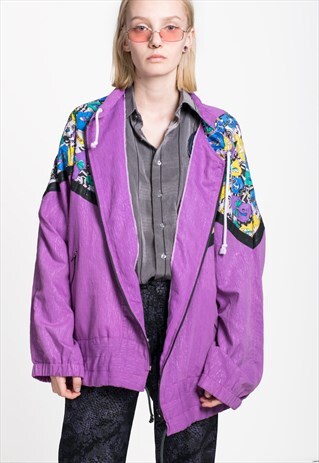 VINTAGE PURPLE PATTERNED JACKET