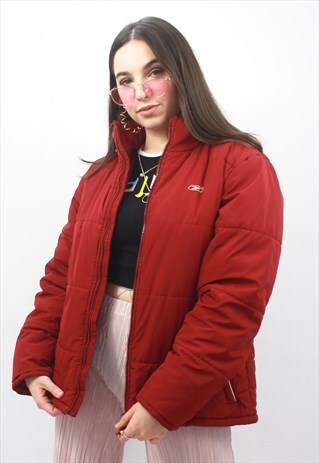 90'S RETRO PLUM PUFFER JACKET