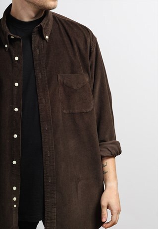 VINTAGE CORDUROY SHIRT BROWN