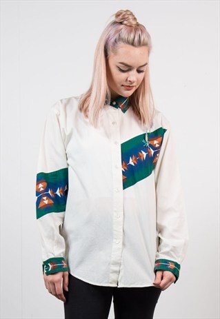 VINTAGE AZTEC PATTERN SHIRT