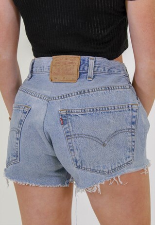 VINTAGE LEVI'S DENIM FESTIVAL SHORTS IN BLUE