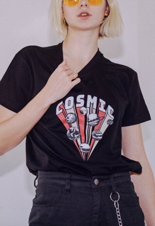 OVERSIZED BLACK COSMIC T-SHIRT