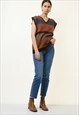 60S VINTAGE VTG RARE RETRO WOOLMARK MAROON VEST KNITTED 4718