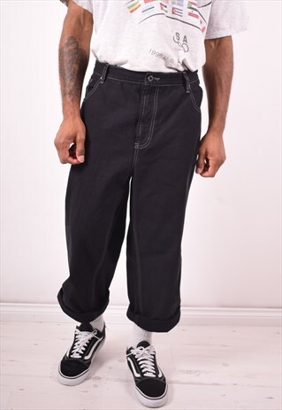TOMMY HILFIGER MENS VINTAGE JEANS W42 L29 BLACK 90S