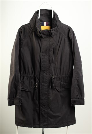 VINTAGE COAX TRENCH COAT LOLGLINE JACKET BLACK