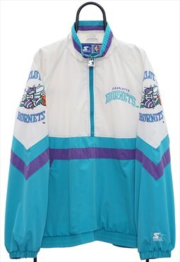 Vintage Starter NBA Charlotte Hornets Blue Jacket Mens