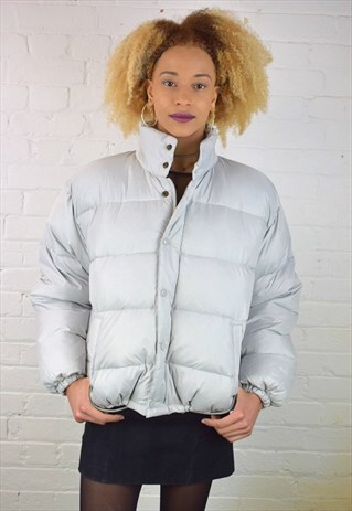 VINTAGE 90'S GREY PUFFER COAT