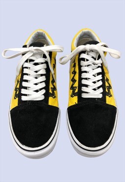 Black Yellow Peanuts Snoopy Collab Low Canvas Trainers