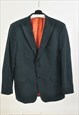 VINTAGE 90S striped blazer jacket in black