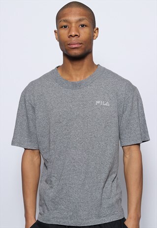 VINTAGE FILA T-SHIRT LOGO GREY