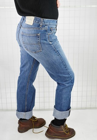 VINTAGE 90 TOMMY HILFIGER HIGH RISE STRAIGHT LEG JEANS 32/34