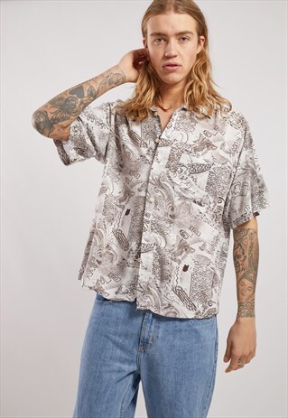 VINTAGE PATTERNED SHORT SLEEVE SHIRT