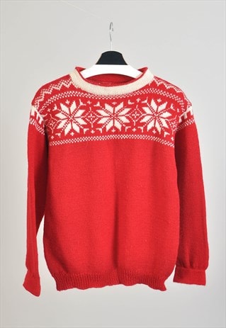 VINTAGE 90S KNITWEAR JUMPER IN RED