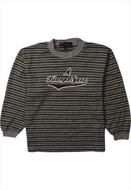 Vintage 90's KANGOL Sweatshirt Spellout Striped Crewneck