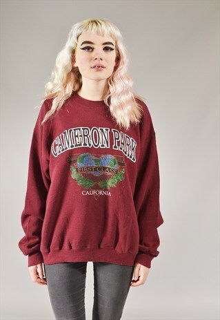 VINTAGE CAMERON PARK SWEATSHIRT MAROON
