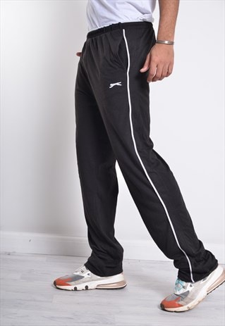 VINTAGE SLAZENGER JOGGING BOTTOMS BLACK
